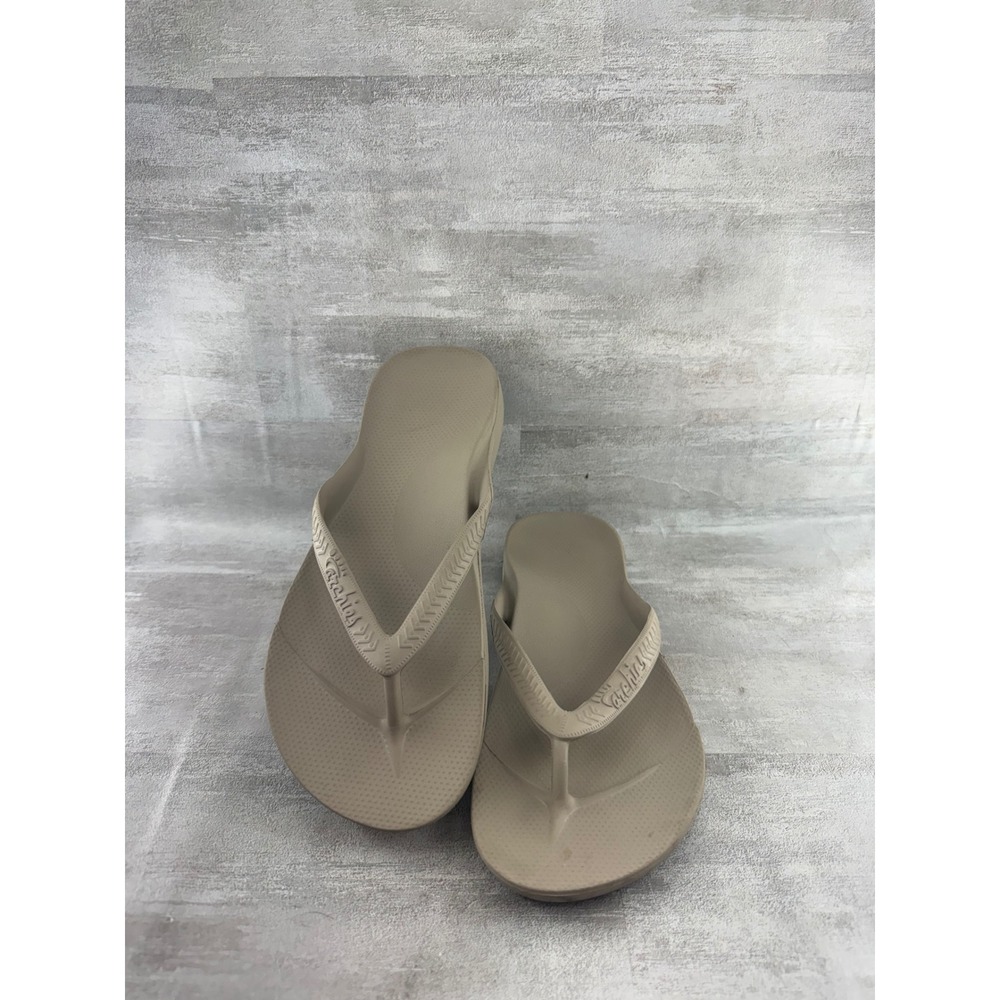 Archies Arch Support Flip Flops Taupe Tan Mens 7 Womens 8 Thong Sandals